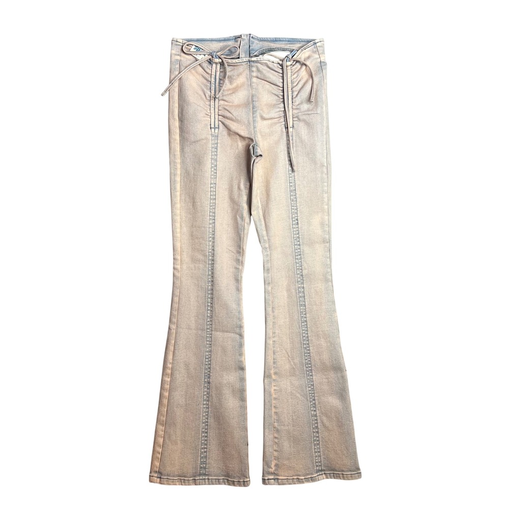 Dakota‎ Blue Flare Leg Jeans Size 26 Boho Hippie Festival Zip Back NWT
